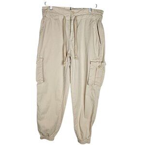 Blanknyc Beige Cargo Pants Size 27 100% Cotton Tapered Leg